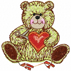 Teddy Embroidery Design 7